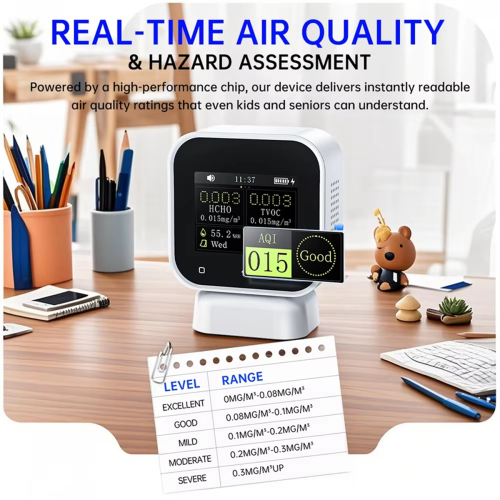 4-in-1 luchtkwaliteitsmonitor touchscreen formaldehydedetector 2