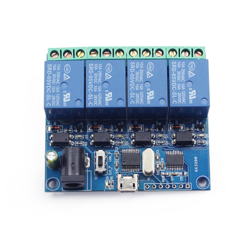 4-kanals USB-relæmodul LCUS-4 intelligent kontrolrelækontakt
