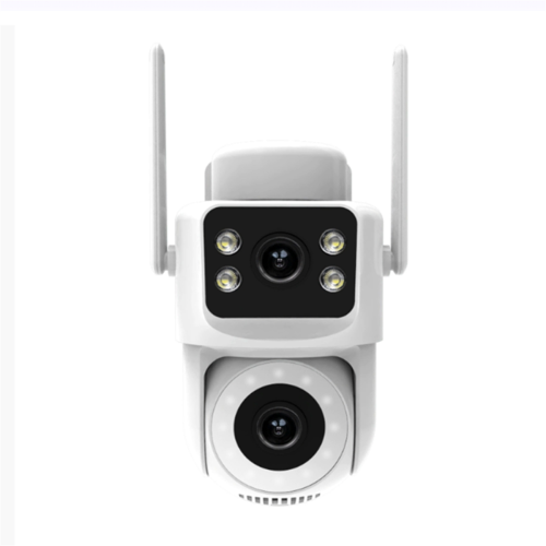 Câmera de segurança externa Tuya Smart WiFi com tela dupla de 8 MP