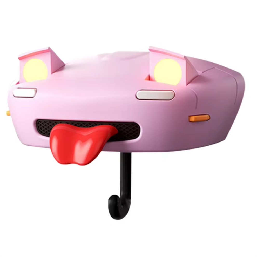 Wandgemonteerde Auto Koplamp Sleutelhanger Met Licht Roze-image