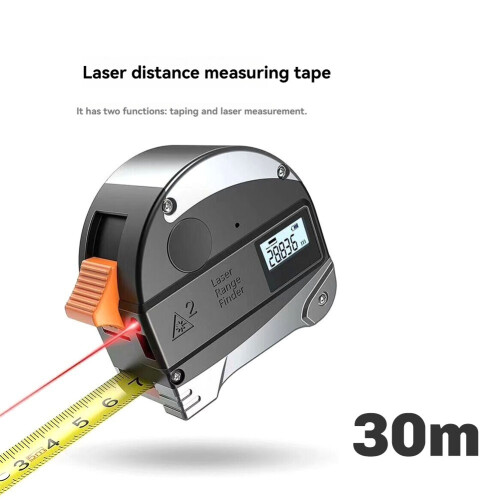 Αποστασιόμετρο USB 2 σε 1 5 μέτρων με ταινία LCD, μετρητής απόστασης 30 μέτρων 1