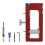Door Hinge Jig Mortiser: Adjustable Template Kit for Easy Hinge Installation with Self-Centering Drill Bit and Depth Gauge 1