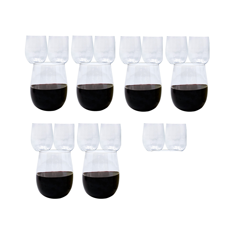 Wegwerpwijnglazen, Steelloze Plastic Wijnglazen-image