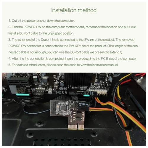 Comutator de la distanță pentru computer Wifi, placă de pornire inteligentă pentru PC, A