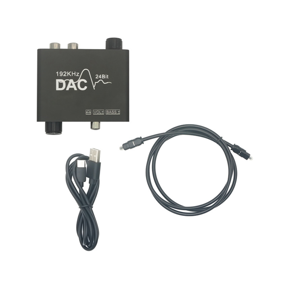 Convertidor De 192 Khz, óPtico, Coaxial, AnalóGico, L/R, Adaptador De 3,5 Mm-image