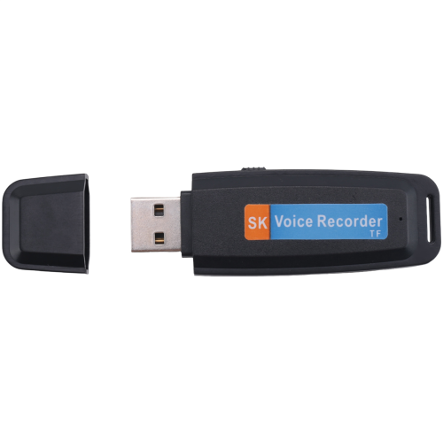 Portable Rechargeable U-Disk USB Digital Audio Voice Recorder-Black 1