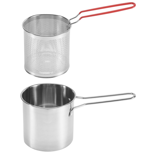 Frituregryde i rustfrit stål med pommes frites og si 2