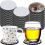 80PCS Sublimation Blank Cup Coasters, 4X4In for Heat Printing 4