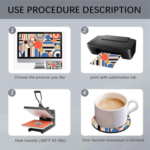 80PCS Sublimation Blank Cup Coasters, 4X4In for Heat Printing 1
