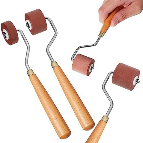 Brayer Roller Paint Brush Ink Applicator Tool for Printmaking (3Pcs) 2
