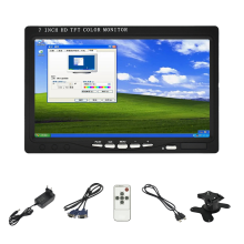 Monitor VGA de carro de 7 polegadas HD com visão traseira