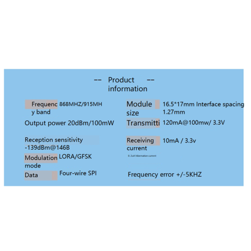 Lora-modul SX1276 trådløst transceivermodul (868 MHz) 2