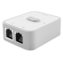 2-poorts Gigabit netwerkswitch RJ45-switch netwerksplitter - wit