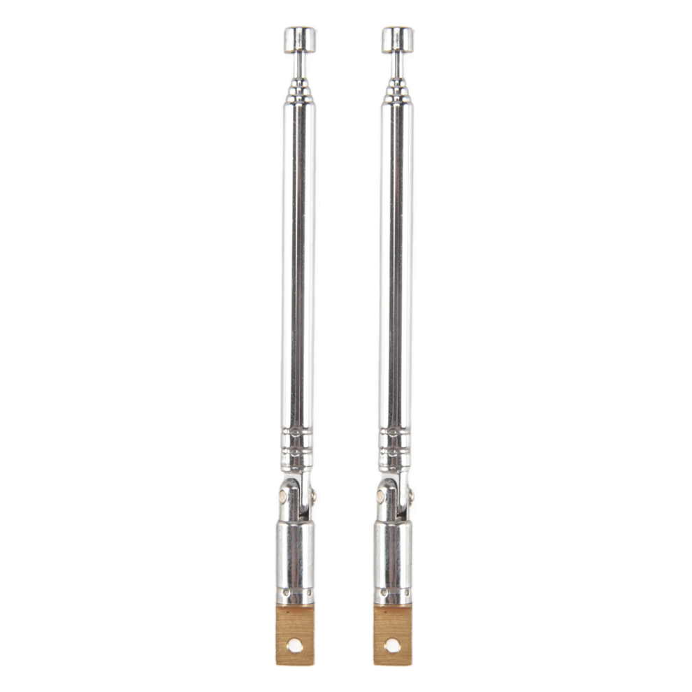 2Pcs 25.4Cm 10Inch 5 Sections Telescopic Antenna Aerial For Radio Tv 4711050353775
