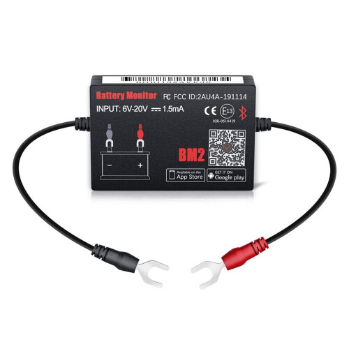 Monitor de bateria Bluetooth BM2 12V para telefone Android IOS 2