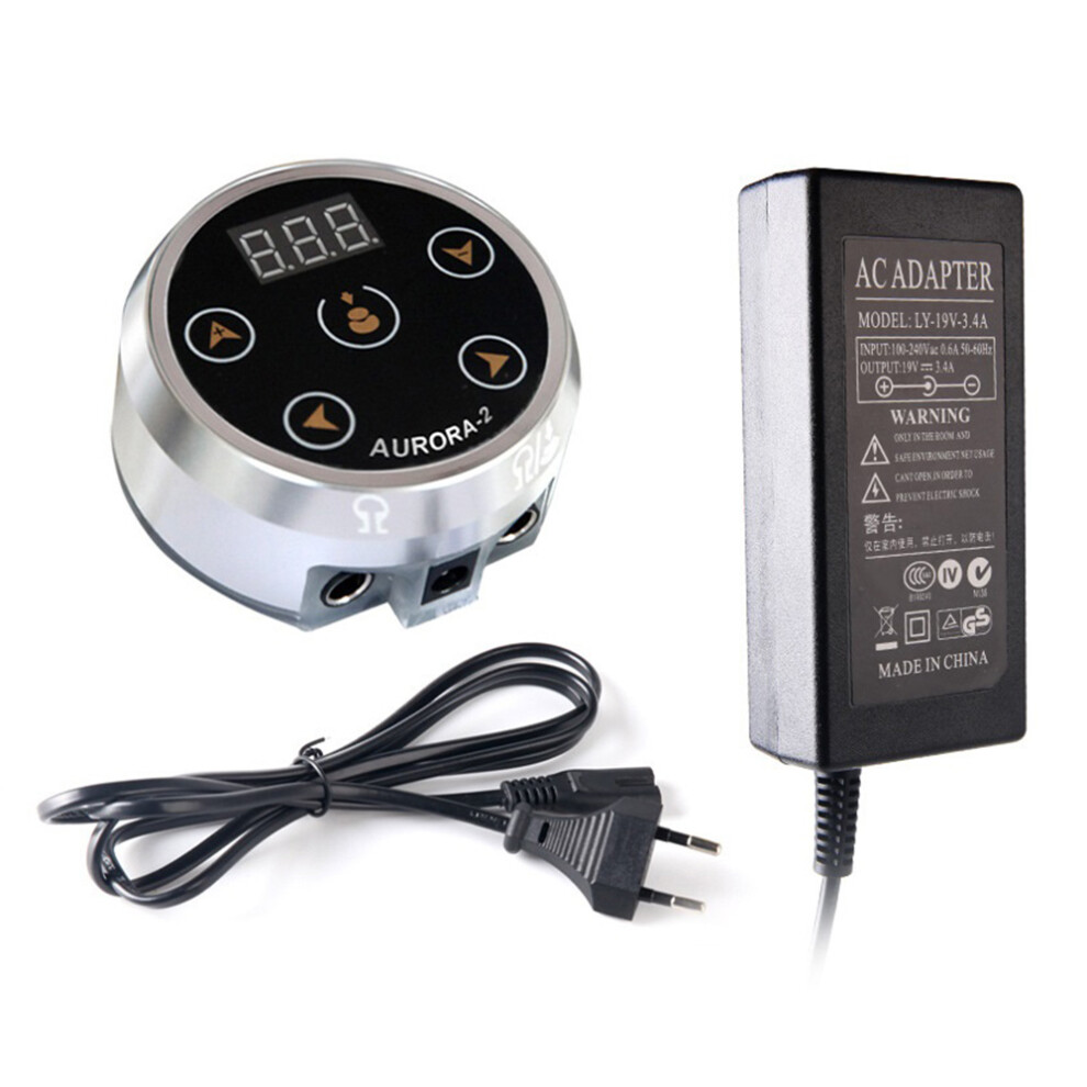 Photos - Cable (video, audio, USB) Tattoo Power Supply -2 Power Supply Voltage,Silver,EU Plug