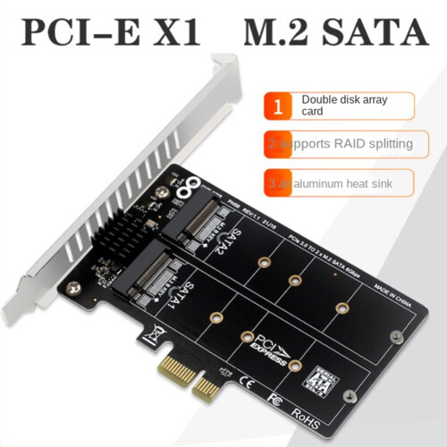 PH58 2 x M2 til PCIE adapterkort PCIe X1 til NGFF M2 SSD 1
