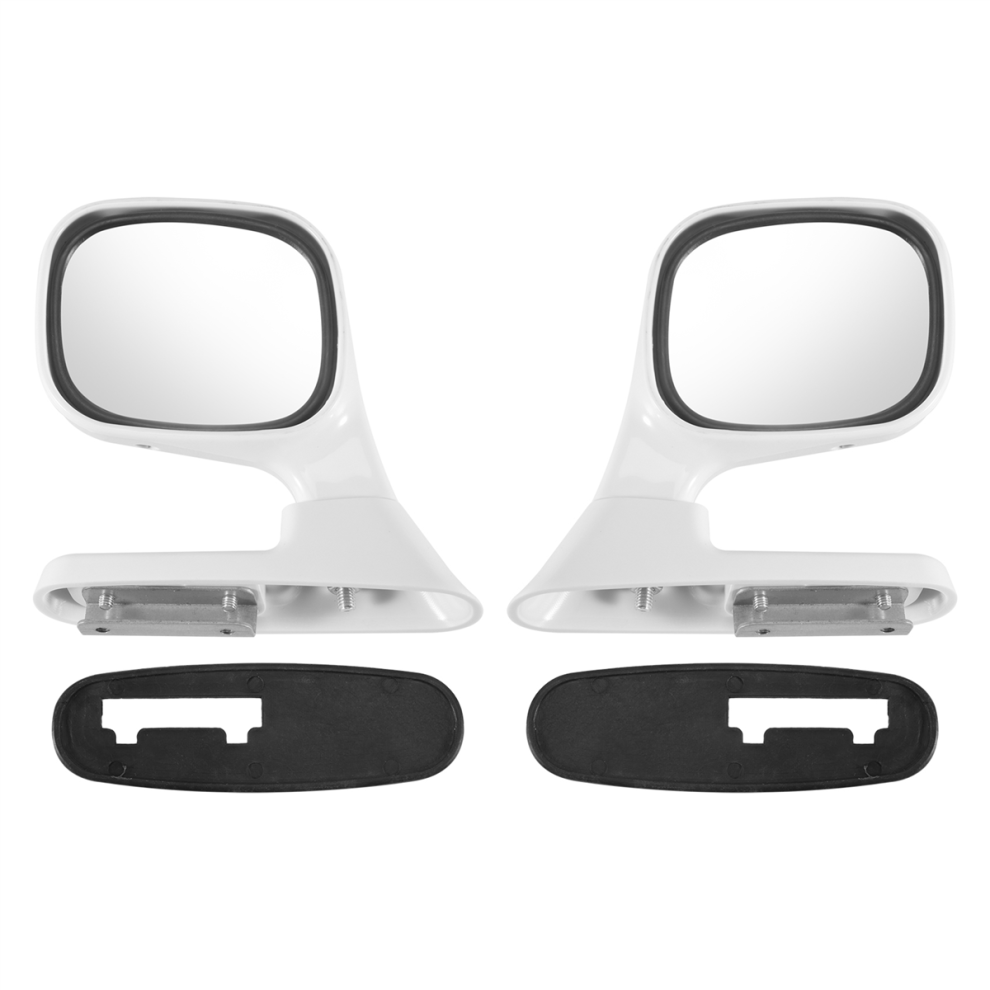 Specchietto Retrovisore Laterale Universale Per Cofano, 2 Pezzi, Esterno Auto, Bianco-image