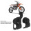 2 pezzi copri forcella anteriore in ABS per XC/SX 125-450cc Nero 6