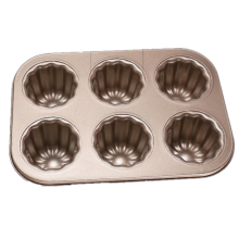 6-onteloinen Canele-muottipannu, tarttumaton Canele-uunipannu
