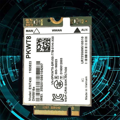EM7430 DW5816E 4G LTE-modul+2XAntenne GOBI6000 2