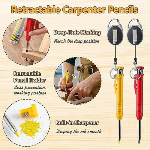 Mechanical Woodworking Pencil with Retractable Stand 1