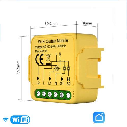 Modul de comutare a perdelei Tuya Zigbee, motor conectat pentru obloane rulante 2