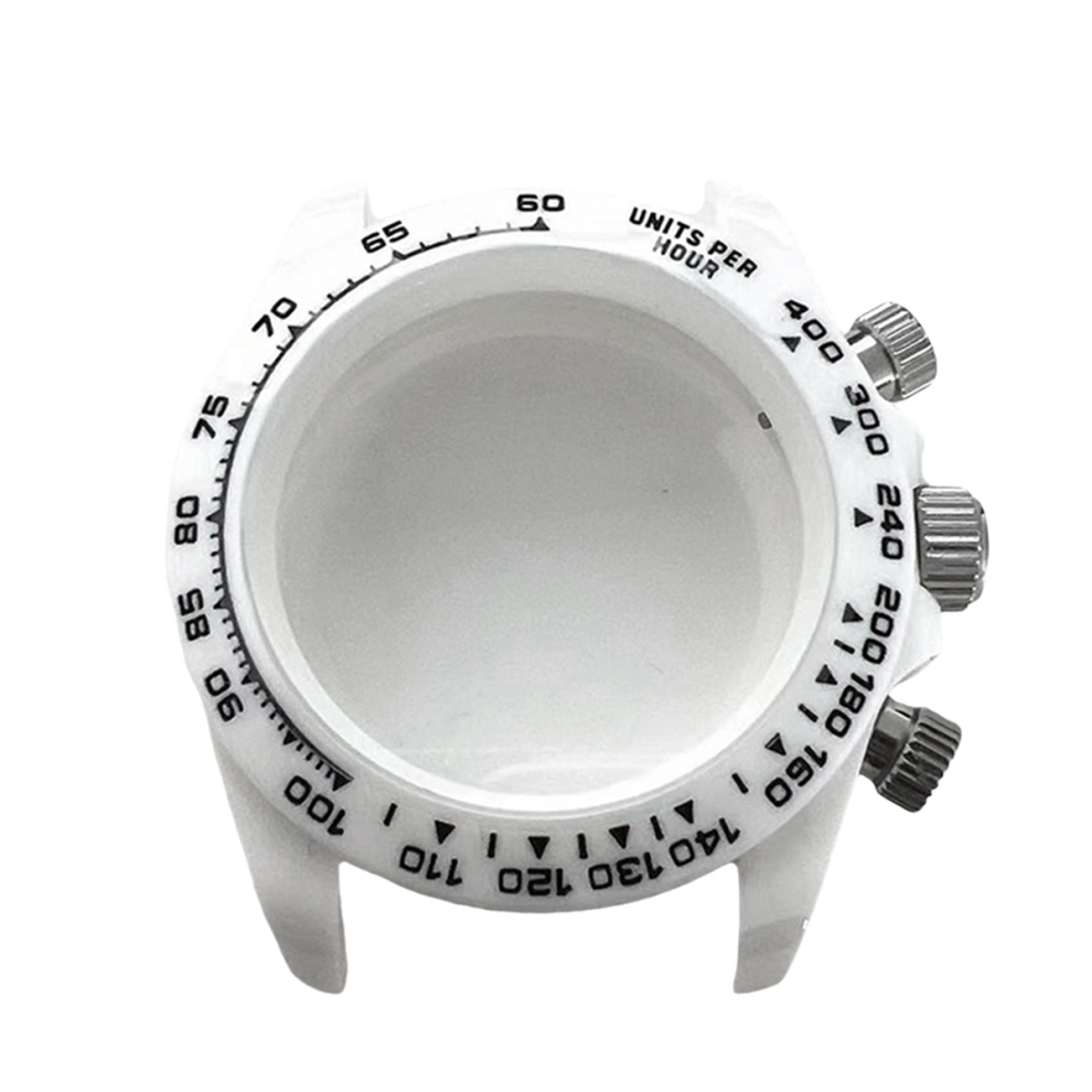 39MM Watch Case Sapphire Glass Case for Quartz VK63 Movement White-image-OPC-PJBVFSX-NEW