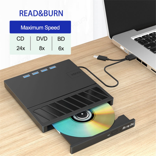 USB 3.0 Typ-C Multiplikation Extern Blu-ray Optisk Enhet CD/DVD 2