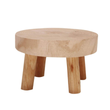 Mini houten kruk, plantenstandaard, decoratieve houten plantenkruk M