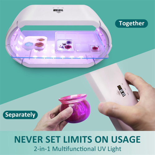 Luce UV potenziata con timer digitale, 48 LED, spina UE 1