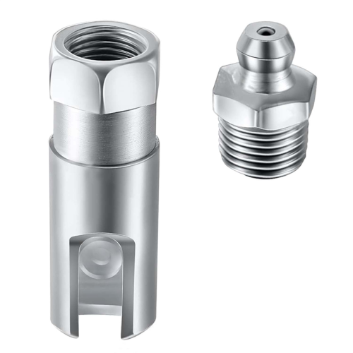 Grease Coupler Right Angle 90 Degree Push-Fit Slotted Grease Fitting 2