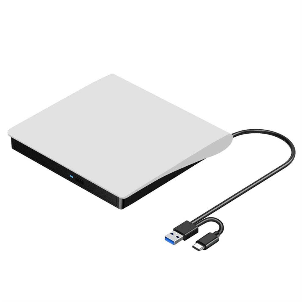 External Cd Dvd +/-Rw Drive, Portable Cd & Dvd Rom Burner, White 4711050370451