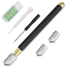 Snijgereedschap 2 mm-20 mm & snijolie voor glas, met automatische olietoevoer, glassnijder