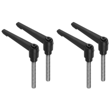 4 maniglie a leva di serraggio, M10 x 60 mm, acciaio inossidabile 304 filettato