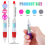 24 Pcs Multicolor Beadable Pens 4-in-1 Colored Beads Pen 2