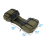 Motorcycle bicycle large capacity saddle bag Khaki 3