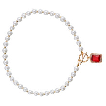 Perlenkette Imitationsperlen Anhänger Kette Komplett Passend Elegante Künstliche Perlenkette Stilvolle Damenkette Für Alltag Party Camping