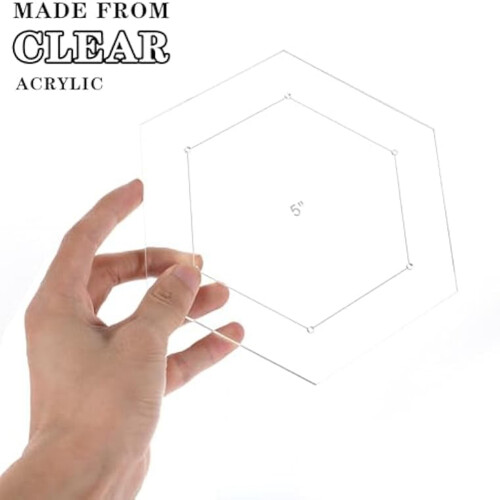 6 buc șablon hexagonal pentru matlasare, rigle acrilice pentru matlasare 1