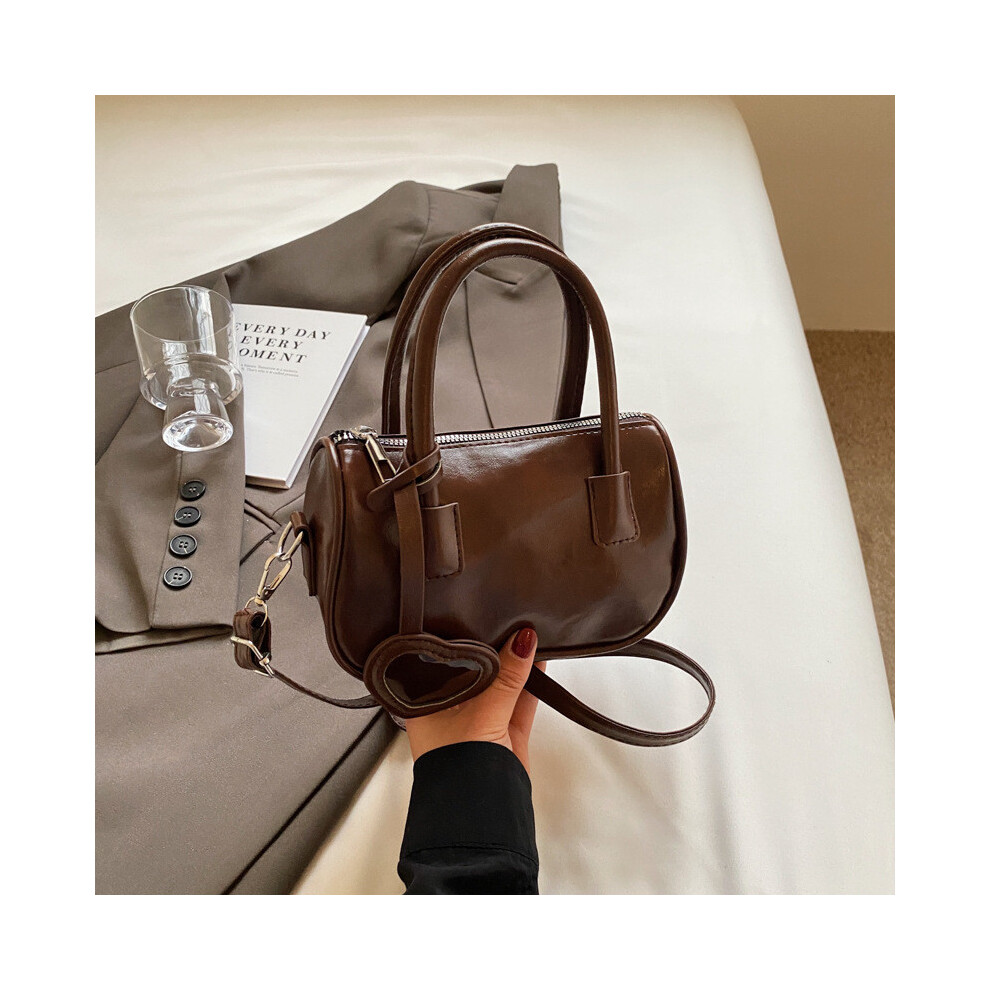 (Brown) Small Koreaninspired Sophisticated Handbag Versatile Pu Crossbody Bag Leather-image-OPC-PJBVTPP-NEW