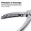 Pinze per occhielli 100 pezzi 5mm 200x130x30mm Argento 5