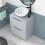NES Home Nes Home 600mm Freestanding Matte Grey Vanity Unit Round Basin Bowl 5