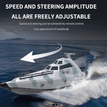 Fernsteuerboot 2,4 GHz Hochgeschwindigkeit 30 km/h Turbojet Schnellboot Fernsteuerungsschiff Intelligenter Alarm/Kenterung Rückstellung/Prä