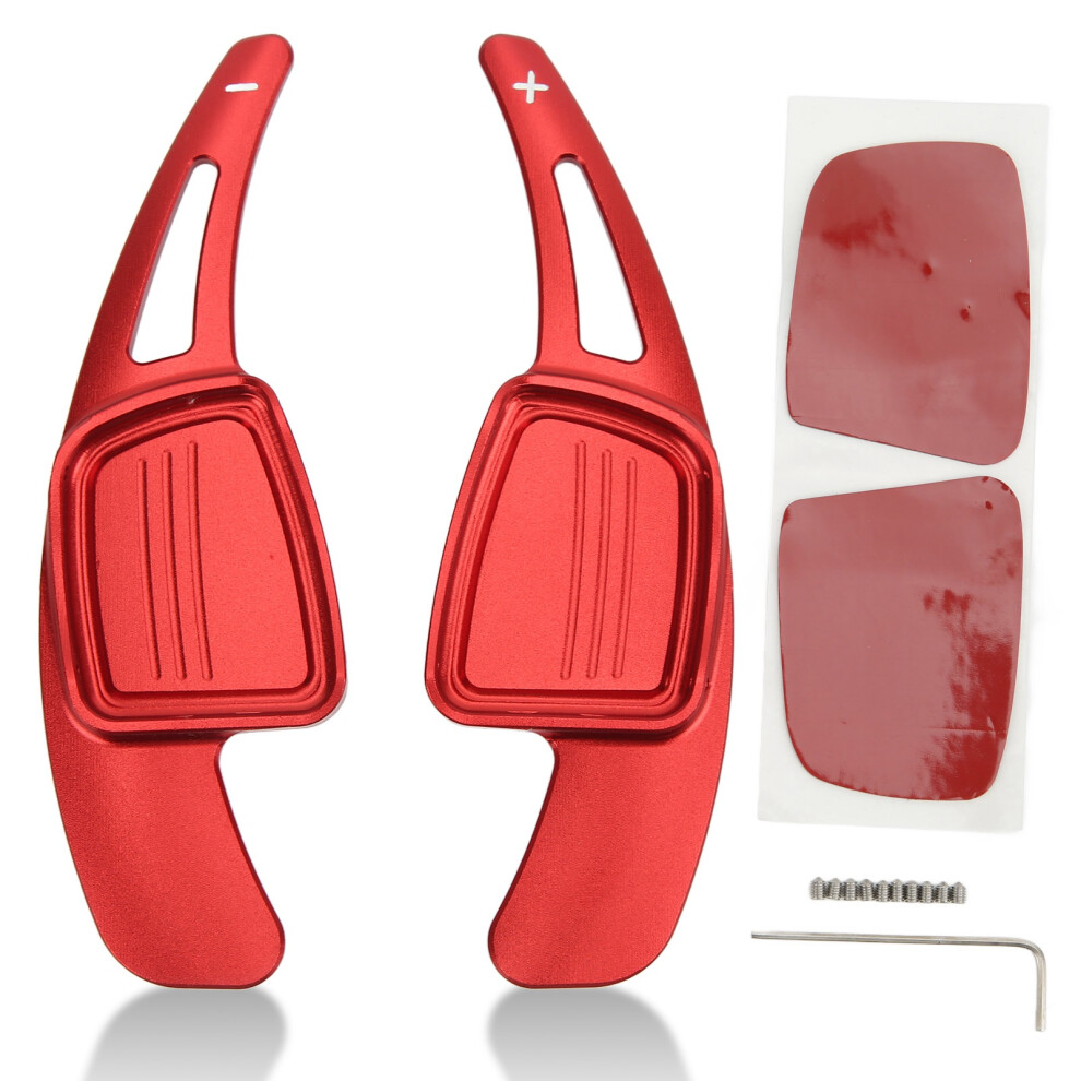 Pair Aluminum Alloy Paddle Shifter Extension Red 9121376229275