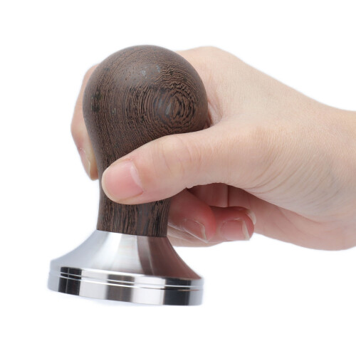 Tamper per caffè da 53mm Millettia laurentii 327g legno 2