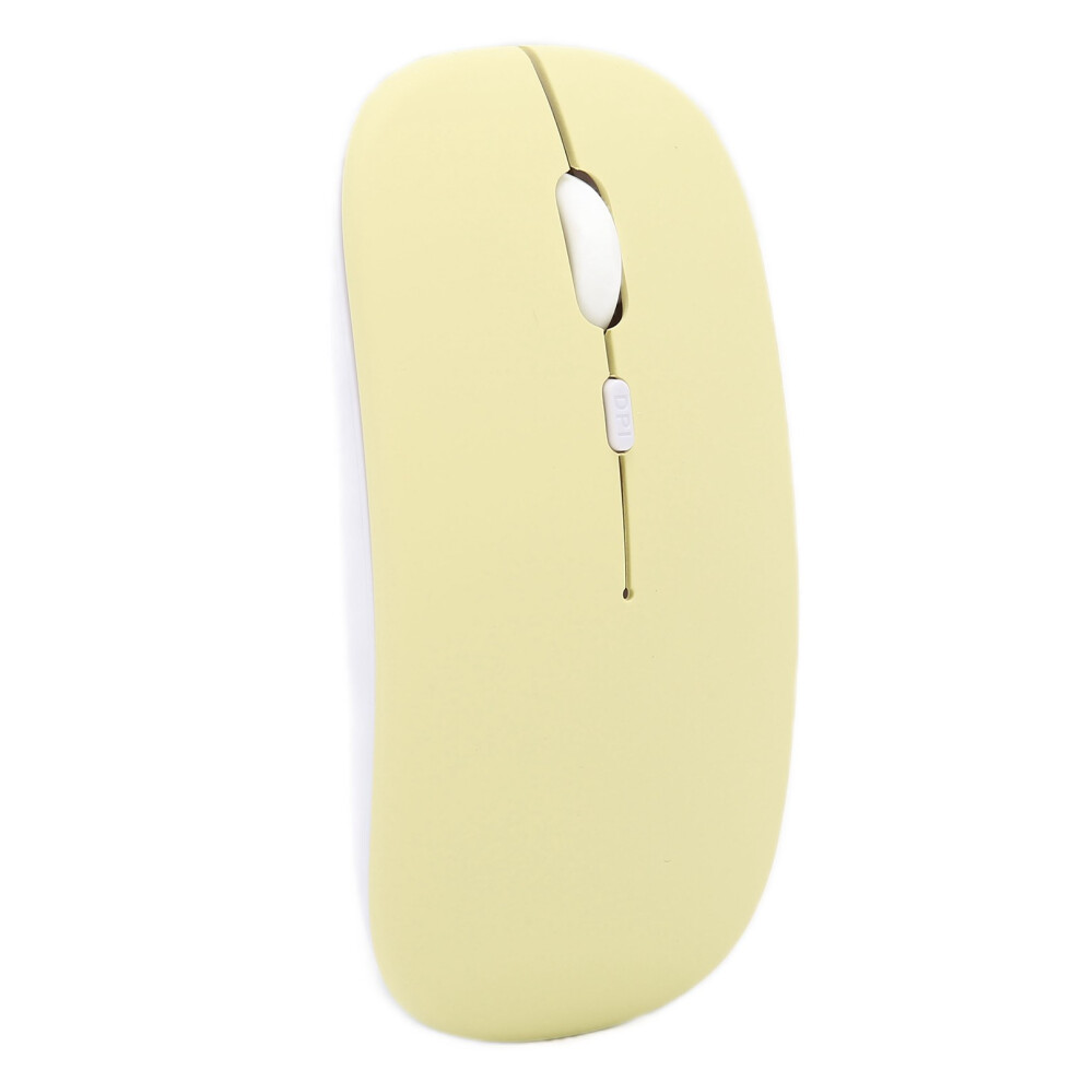 Cordless Mini Portable Mouse 3-Speed Dpi Frosted For Laptop & Pc Yellow 7901333221731