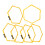 6Pcs Hexagon Agile Ring Polygon Physical Training 8