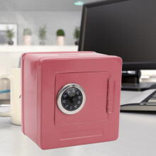 Rosafarbene Metall-Passwortbox – codiertes Schloss, geräumig