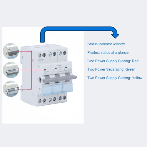 SEG-63 63A PA66 Interruttore di isolamento DC 12-1000V 2