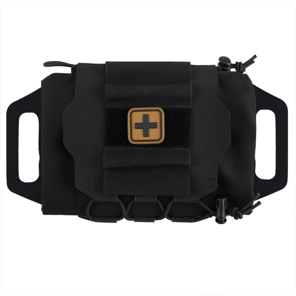 Tactical Medical First Aid Pouch Two Piece System Micro Med Kit Carrier Handle Outdoor Military Hiking Hunting Bag, Bk-image-OPC-PJBWRPB-NEW